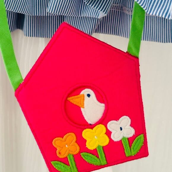 Florence Eiseman Birdhouse Appliqué Dress with Mini Purse Set Size 3T NWT - Picture 4 of 10